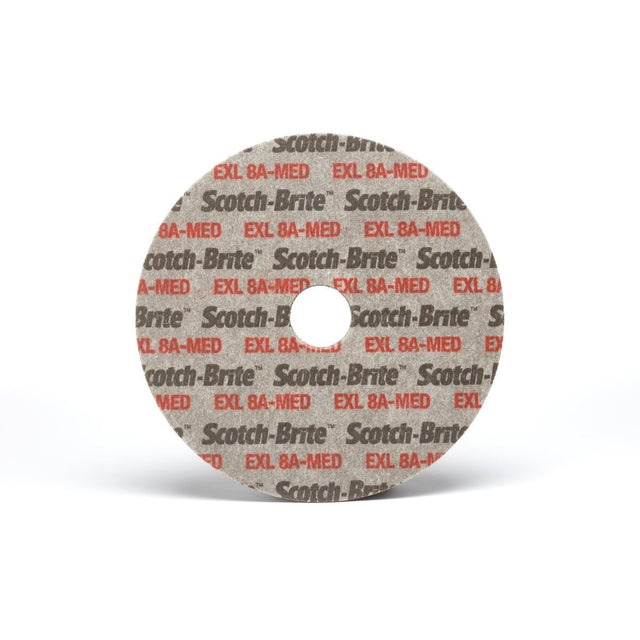 3M XL-UW Scotch-Brite EXL Unitized Wheel 8A Medium Aluminum Oxide Tan 3 in x 1/8 in x 1/4 in (7000120739) (40 Pack)