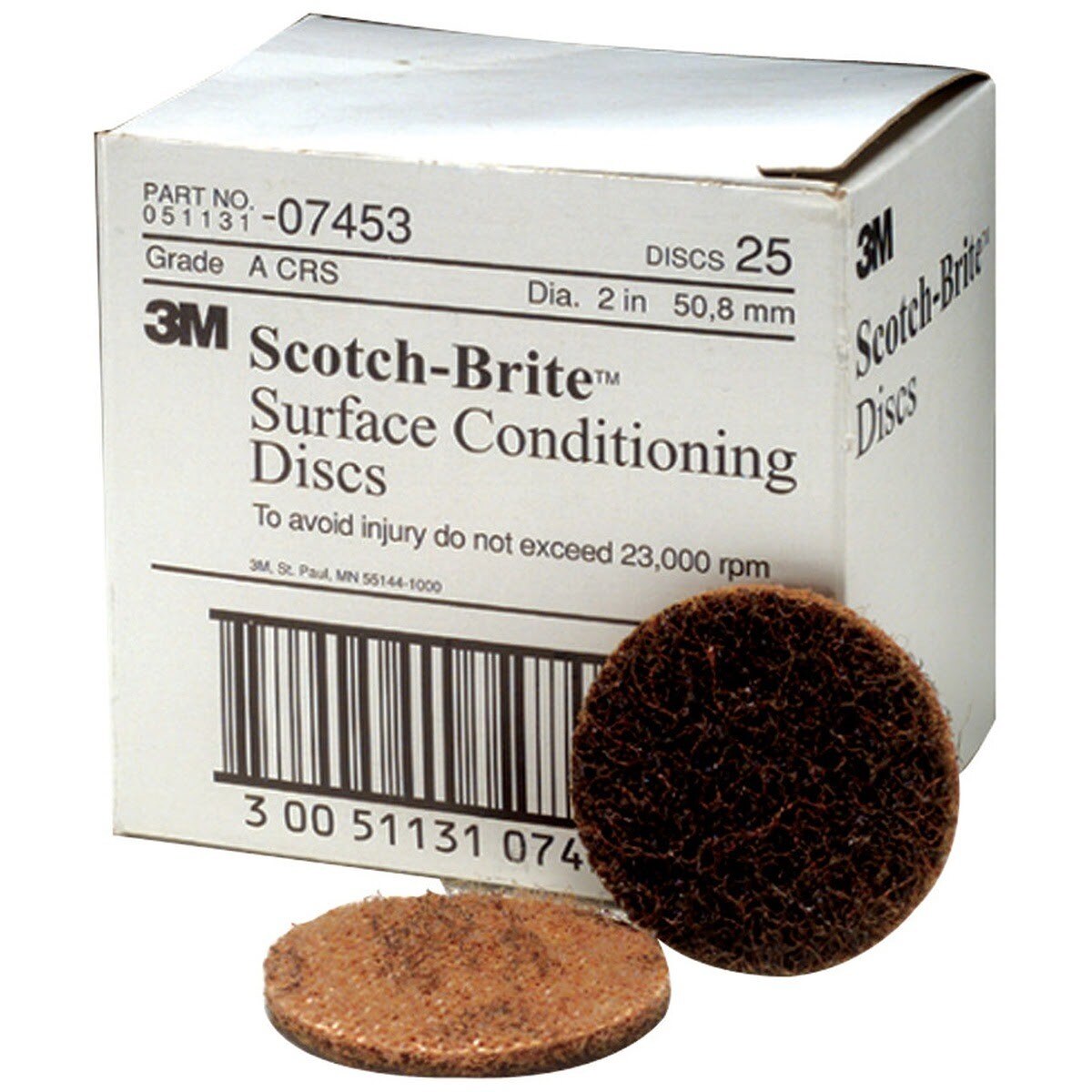 3M SC-DH 7453 Scotch-Brite Surface Conditioning Disc, 0, A/O Coarse, 2 in x NH (7000120821) (100 Pack)