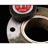 3M Scotch-Brite Clean and Strip Unitized Wheel, CS-UW, Silicon Carbide, 7S Extra Coarse, Black, 4 in x 1 in x 1/4 in, 10000 rpm (7000120868) (5 Pack) - 3