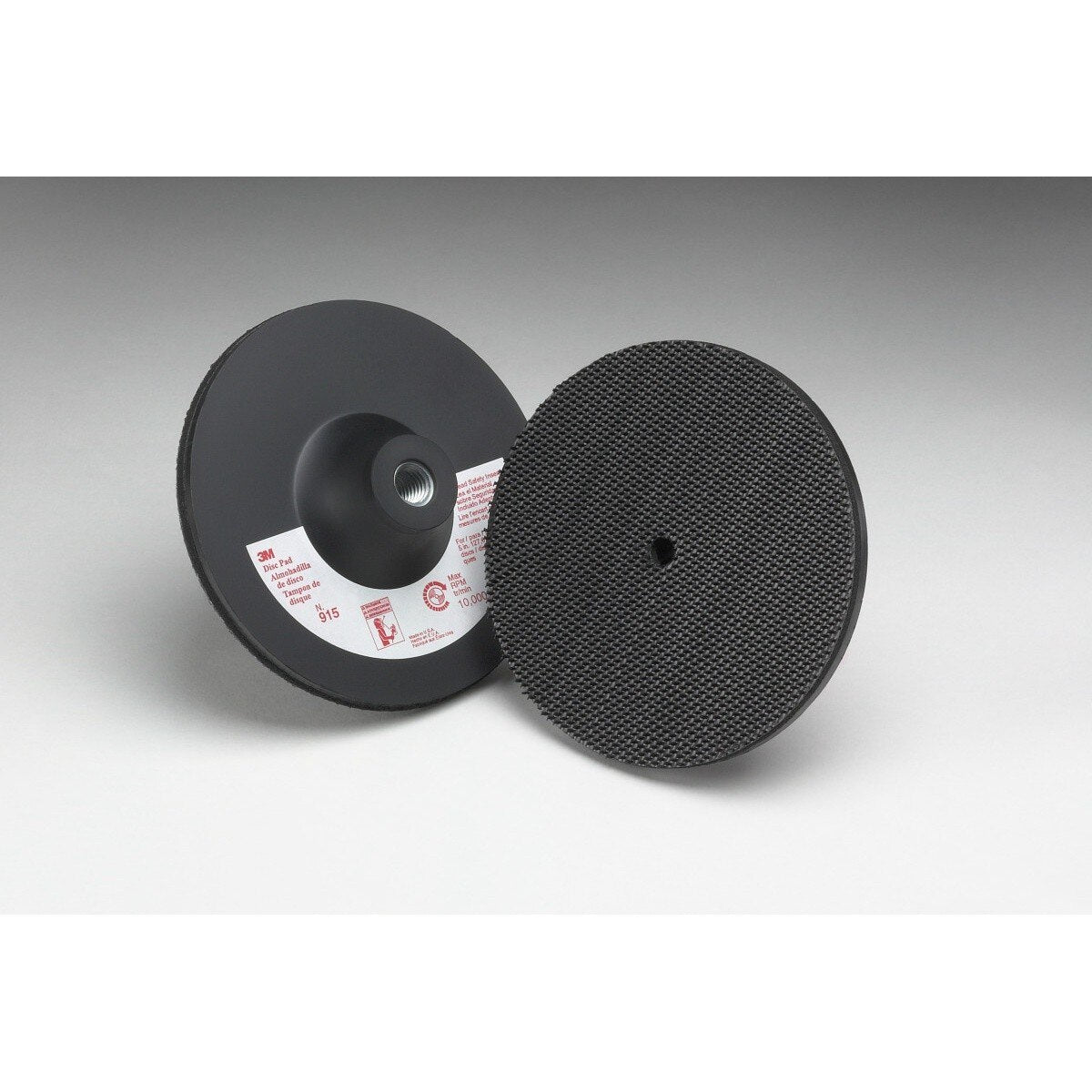 3M 05680 Disc Pad Holder 915 Hook and Loop Back up Pad for Grinding Black 5 in x 1/8 in x 3/8 in x 5/8 in-11 Internal (7000120889)