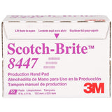 3M HP-HP 8447 Scotch-Brite Production Hand Pad, Aluminum Oxide Very Fine, Maroon, 6 in x 9 in (7000120942) (60 Pack) - 7