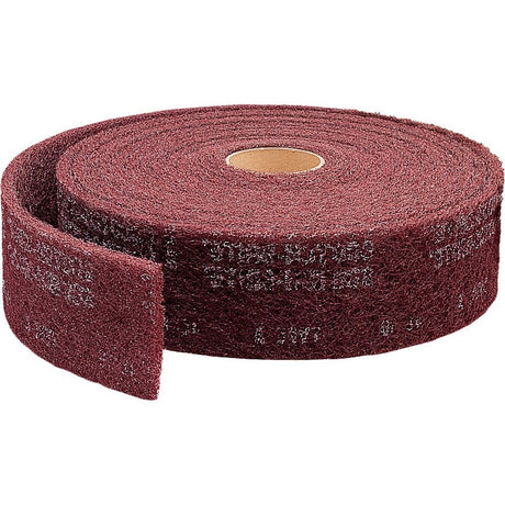 3M CF-RL Scotch-Brite Clean and Finish Roll, Aluminum Oxide Fine, Maroon, 6 in x 30 ft (7000121070)  - (2Pack)