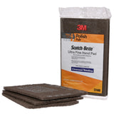 3M HP-HP 7448 37448 Scotch-Brite Ultra Fine Hand Pad, Gray, Silicon Carbide, Nonwoven, 6 in x 9 in, Surface Preparation, Scuffing, Cleaning (7000121089) (30 Pack) - 8