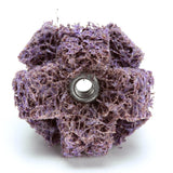 3M BF-XB Scotch-Brite Cross Buff, Aluminum Oxide Medium, Purple, 1 in x 3/8 in, 2 Ply, 8-32 Eyelet (7000121119) (100 Pack)