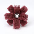 3M HS-XB Scotch-Brite Cross Buff, Aluminum Oxide Very Fine, Maroon, 1-1/2 in x 3/8 in, 2 Ply, 8-32 Eyelet (7000121147) (100 Pack)