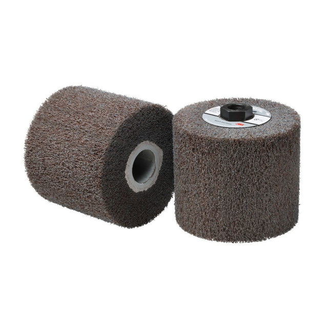 3M Scotch-Brite Match and Finish Flap Brush, Threaded, Medium, Gray, 4-1/2 in x 4 in x 5/8 in-11 (7000121168)