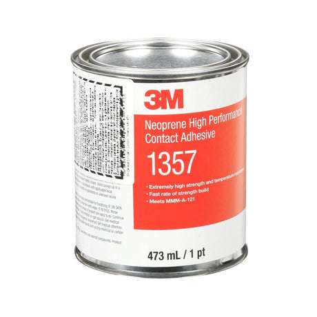3M 1357 Neoprene High Performance Contact Adhesive, Gray-Green, 1 Pint Can (7000121201) (Case of 12)  - (12Pack) - 2