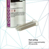 3M 04247 Super Fast Plastic Repair Two-Part Urethane Adhesive, Transparent, 200 mL 6.75 fl oz Cartridge (4247) (7000121226)  - (6Pack) - 9