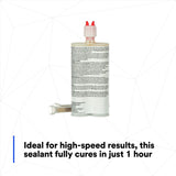 3M 04247 Super Fast Plastic Repair Two-Part Urethane Adhesive, Transparent, 200 mL 6.75 fl oz Cartridge (4247) (7000121226)  - (6Pack) - 10