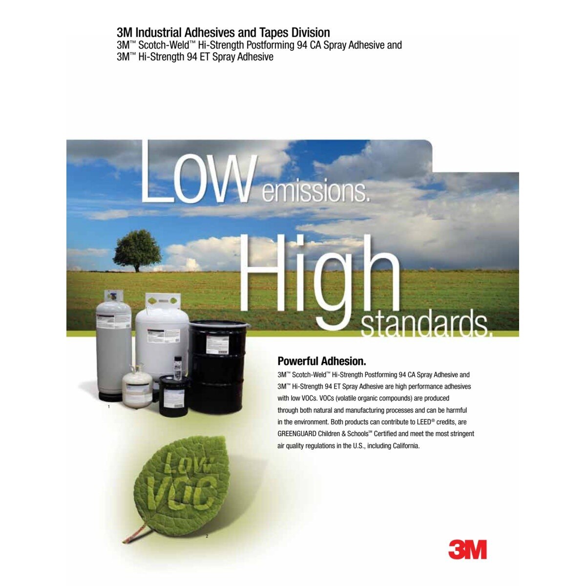 3M 94ET Hi-Strength Spray Adhesive, Low VOC <20%, Clear, 24 fl oz (Net Wt 19.75 oz), Wood, Metal, Rubber, Laminate, Carpet, Flooring, Foam, Fabric, Glass, Plastic (7000121417)  - (12Pack) - 5