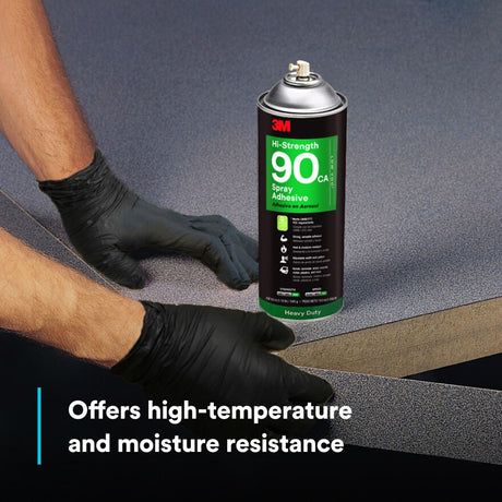 3M 90 Hi-Strength 90 CA Spray Adhesive Low VOC Clear 24 fl oz Can Net Wt 19 oz (7000121418) (12 Pack) - 5