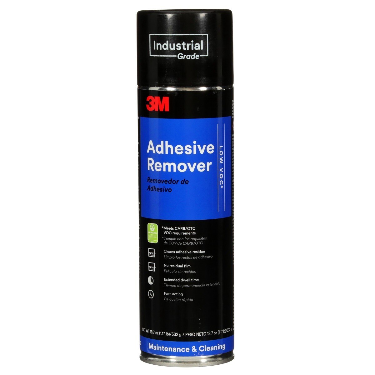 3M ADH REMOVER Adhesive Remover Low VOC 20 Percent Aerosol Can, Transparent, 24 fl oz, Net Wt 18.7 oz (7000121420)  - (12Pack)