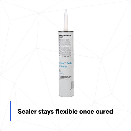 3M Flexiclear Body Seam Sealer, Transparent, 10 fl oz Cartridge (08405) (7000121530)  - (12Pack) - 5