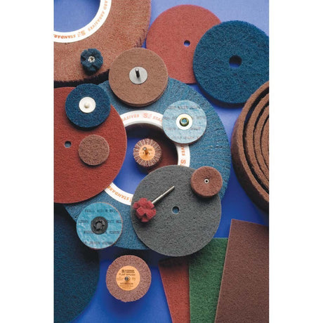 3M 850608 Standard Abrasives Buff and Blend HP Disc, 5 in x 1/2 in A VFN (7000121882) (10 Pack) - 2