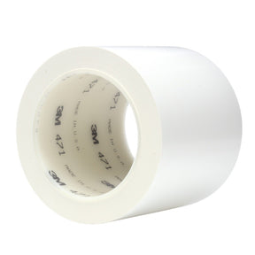 3M 471 Vinyl Tape, White, 3 in x 36 yd, 5.2 mil (7000122476) (12 Pack)