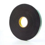 3M 4056 Double Coated Urethane Foam Tape, Black, 1 in x 36 yd, 62 mil (7000123321)  - (9Pack)