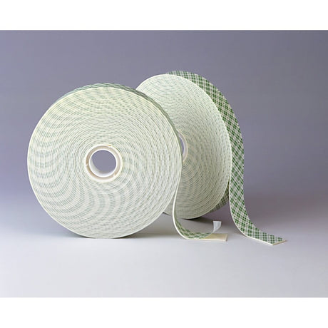 3M Double Coated Urethane Foam Tape, Natural Off-white, Acrylic Adhesive, 1 in x 36 yd, 62 mil (4026) (7000123340)  - (9Pack)