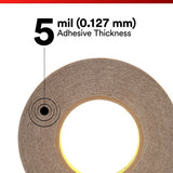 3M 9485PC Adhesive Transfer Tape, Clear, 24 in x 60 yd, 5 mil, 1 Roll per Case (7000123365) - 3