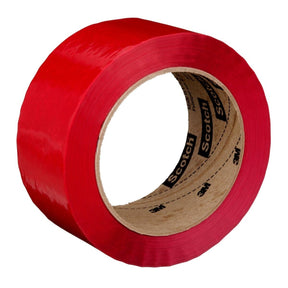 3M 371 Scotch Box Sealing Tape, Red, 48 mm x 100 m (7000123425) (36 Pack)