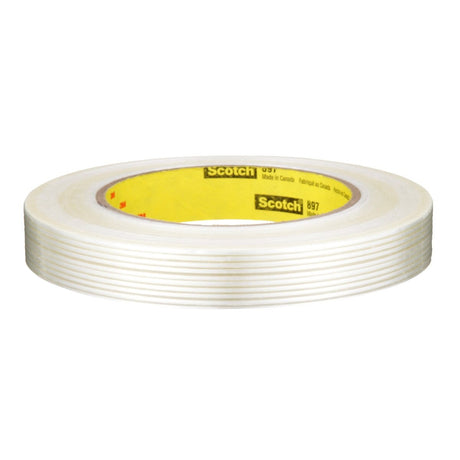 3M 897 Scotch Filament Tape, Clear, 18 mm x 55 m, 5 mil (7000123441) (48 Pack) - 3