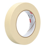 3M 2307 Masking Tape, Tan, Rubber Adhesive, Crepe Paper Backing, 24 mm x 55 m, 5.2 mil (7000123531) (36 Pack) - 2