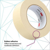3M 2307 Masking Tape , Tan, 36 mm x 55 m, 5.2 mil (7000123532) (24 Pack) - 4