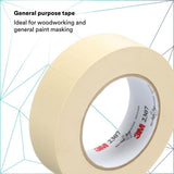 3M 2307 Masking Tape , Tan, 48 mm x 55 m, 5.2 mil (7000123533) (24 Pack) - 4