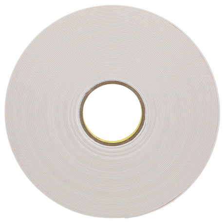 3M 4496B 4496 Double Coated Polyethylene Foam Tape W, White, 1 in x 36 yd, 62 mil (7000123606) (9 Pack) - 4