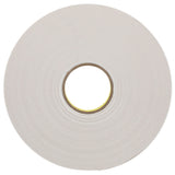 3M 4496B 4496 Double Coated Polyethylene Foam Tape W, White, 1 in x 36 yd, 62 mil (7000123606) (9 Pack) - 4
