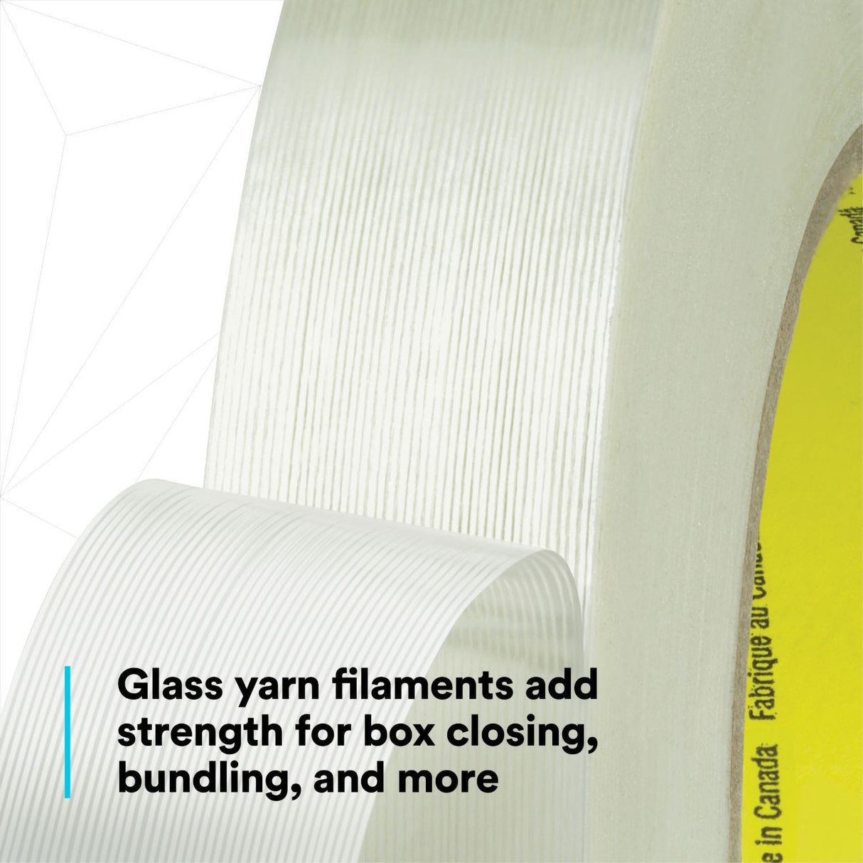 3M 898 Scotch Filament Tape, Clear, 18 mm x 330 m, 6.6 mil (7000123844) (8 Pack) - 3