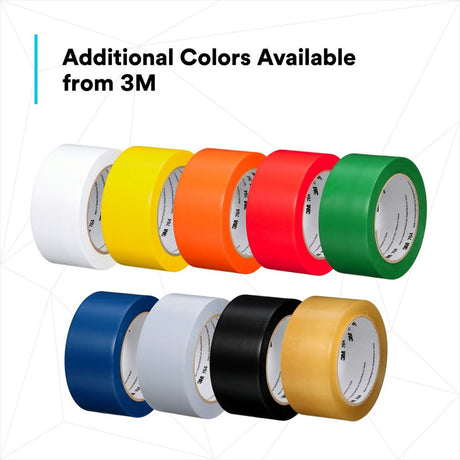 3M 764 43183 General Purpose Vinyl Tape, White, 5 mil, 3 in x 36 yd, Floor Marking, Color Coding (7000123865)  - (12Pack) - 10