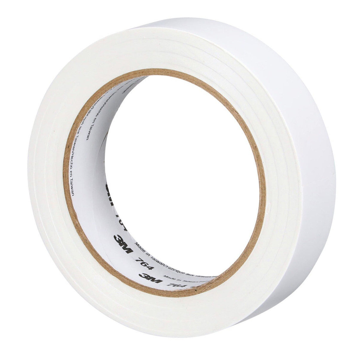 3M 764  General Purpose Vinyl Tape, White, 1 in x 36 yd, 5 mil, Floor Marking, Color Coding, Bundling (43184) (7000123866)  - (36Pack)