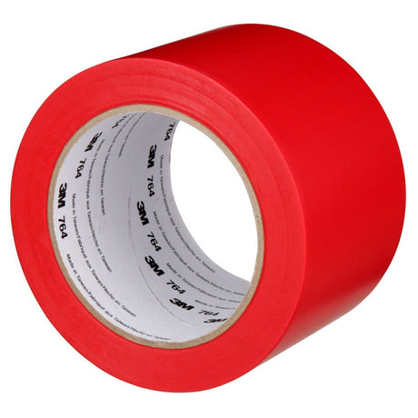 3M 764 General Purpose Vinyl Tape, Red, 3 in x 36 yd (7000123885)  - (12Pack) - 2