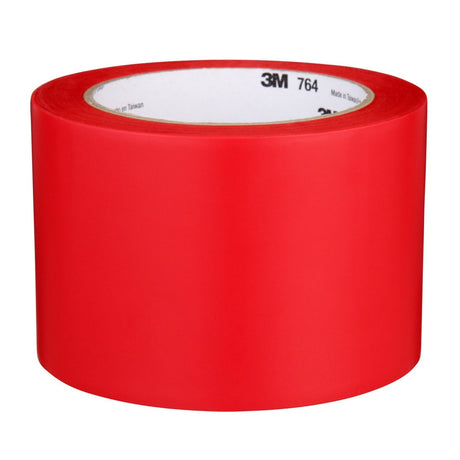 3M 764 General Purpose Vinyl Tape, Red, 3 in x 36 yd (7000123885)  - (12Pack) - 3