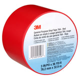 3M 764 General Purpose Vinyl Tape, Red, 3 in x 36 yd (7000123885)  - (12Pack) - 8