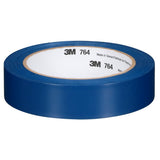 3M 764 General Purpose Vinyl Tape, Blue, 1 in x 36 yd, 5 mil (43431) (7000123887)  - (36Pack)