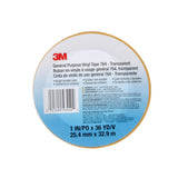 3M General Purpose Vinyl Tape, Transparent, 1 in x 36 yd, 5 mil Roll (764) (7000123889)  - (36Pack) - 8