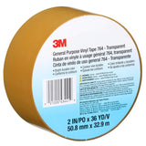3M 764 General Purpose Vinyl Tape Transparent 2 in x 36 yd 5 mil Floor Marking Color Coding Bundling (7000123890)  - (24Pack) - 8