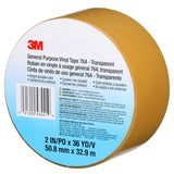 3M 764 General Purpose Vinyl Tape Transparent 2 in x 36 yd 5 mil Floor Marking Color Coding Bundling (7000123890)  - (24Pack) - 9