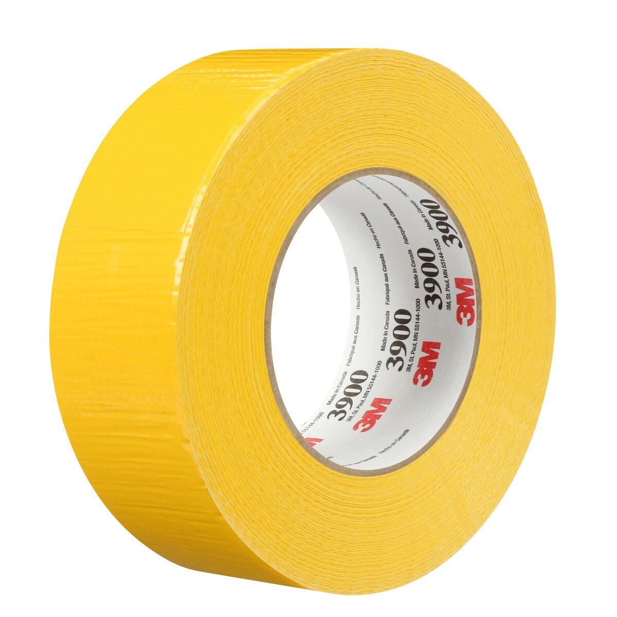 3M 3900 Multi-Purpose Duct Tape, Rubber Adhesive, Water Resistant, Yellow, 48 mm x 54.8 m, 7.6 mil (7000124007)  - (24Pack)