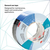 3M 3900 Multi-Purpose Duct Tape, Blue, Rubber Adhesive, Water Resistant, 48 mm x 54.8 m, 7.6 mil (7000124009)  - (24Pack) - 4