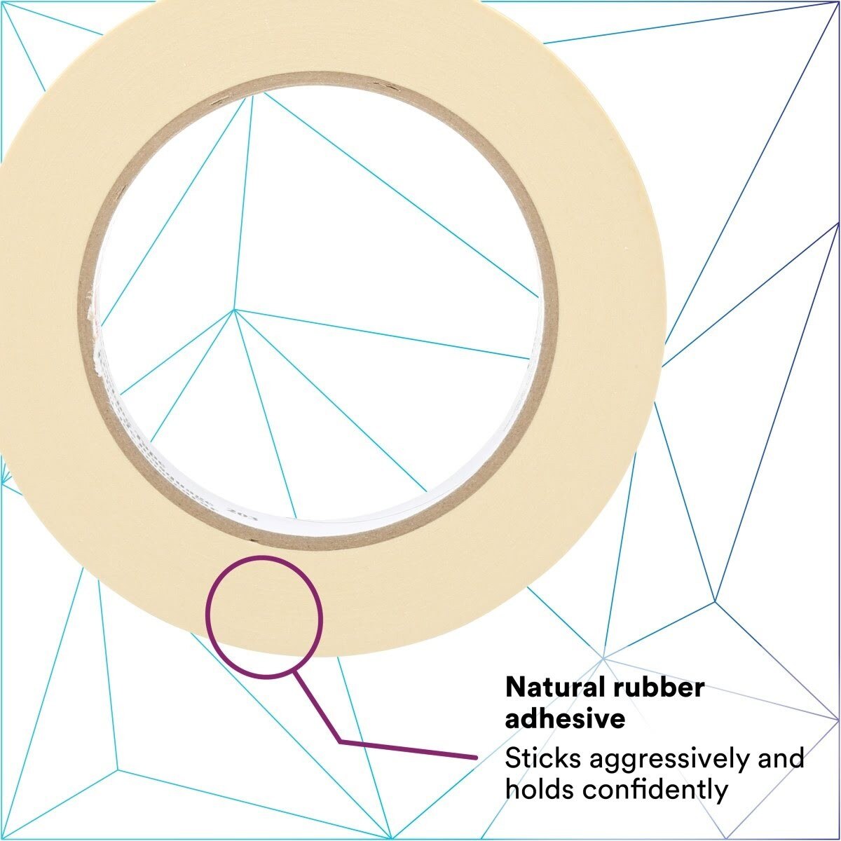 3M 203 General Purpose Masking Tape, Beige, 24 mm x 55 m, 4.7 mil (7000124085)  - (36Pack) - 2