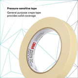 3M 203 General Purpose Masking Tape, Beige, 24 mm x 55 m, 4.7 mil (7000124085)  - (36Pack) - 4