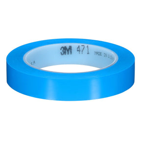 3M Vinyl Tape 471 Blue 5.2 mil 3/4 in x 36 yd 48 Rolls Case (471) (7000124804)  - (48Pack)