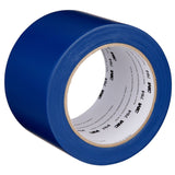 3M 764 Vinyl Tape General Purpose Blue 3 in x 36 yd Light Traffic Floor Marking Tape for Color Coding and Safety (7000124864)  - (12Pack)