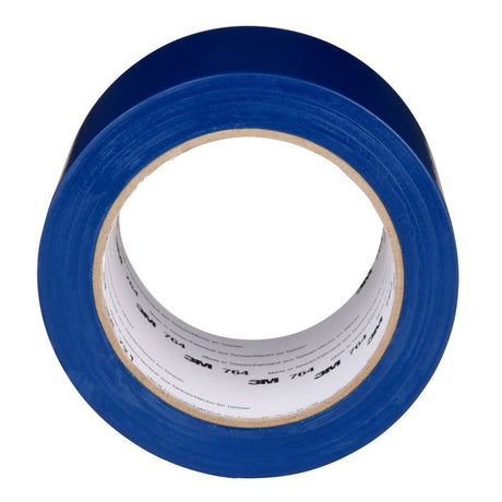 3M 764 Vinyl Tape General Purpose Blue 3 in x 36 yd Light Traffic Floor Marking Tape for Color Coding and Safety (7000124864)  - (12Pack) - 6