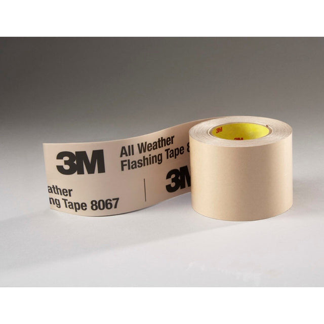 3M 8067 All Weather Flashing Tape, Tan, 9 in x 75 ft, Adhesive Split Liner, Waterproof Flashing (7000124877)  - (4Pack)