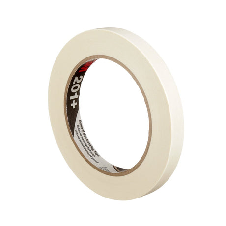 3M 201+ General Use Masking Tape, Crepe Paper, Tan, 12 mm x 55 m, 4.4 mil (7000124879) (72 Pack) - 2