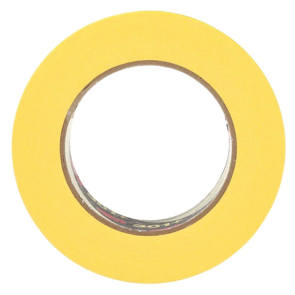 3M 301+ Performance Yellow Masking Tape for Automotive, Specialty Vehicle and Industrial Paint Masking, 18 mm x 55 m (7000124888) (48 Pack) - 2