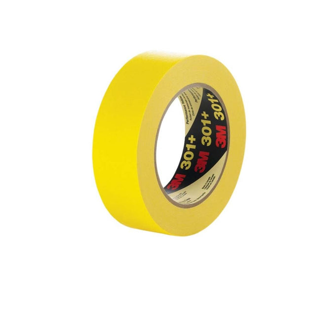 3M 301+ Performance Yellow Masking Tape , 24 mm x 55 m, 6.3 mil (7000124889) (36 Pack)